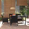 vidaXL Dining Set Black, Cream White
