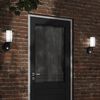 vidaXL Outdoor Wall Light Black Stainless steel, Polycarbonate Medium