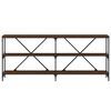 vidaXL Console Table Brown oak Engineered wood, iron Large