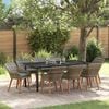 vidaXL Garden Dining Set with Cushion 9 pcs Gray poly rattan