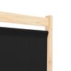 vidaXL 4-Panel Room Divider Black 62.9"x66.9"x1.6" Fabric