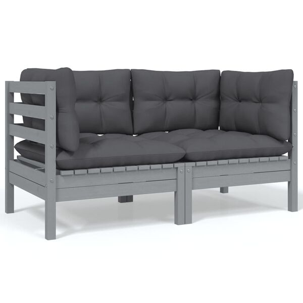vidaXL Garden Lounge Set Grey, Anthracite