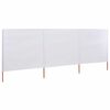 vidaXL Wind Screen Sand White Non-woven fabric 157.5 x 63 in Collapsible