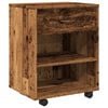 vidaXL Rolling Cabinet Old wood Engineered wood 18.1 x 14.2 x 23.2 in