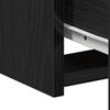 vidaXL Nightstand Black Oak 19.69 x 12.60 x 23.62 in Engineered Wood