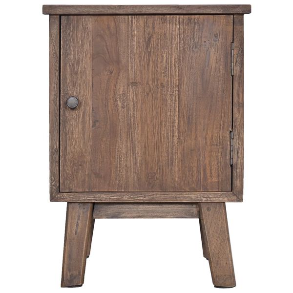 vidaXL Bedside Cabinet Brown Solid Teak Wood Medium Bedside Cabinet