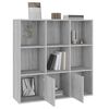 vidaXL Book Cabinet Grey Sonoma Engineered Wood Medium Storage