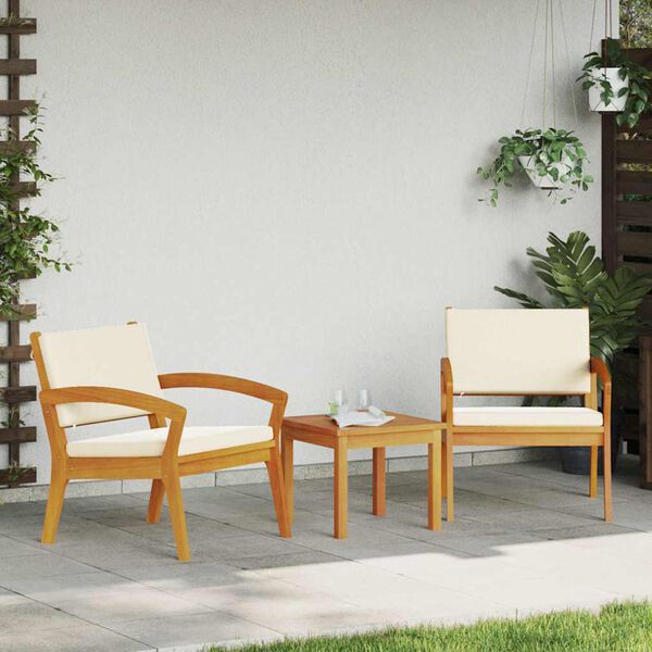 vidaXL Bistro Set 3 pcs Brown 23.43 x 27.76 x 28.54 in Polyester