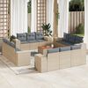 vidaXL Garden Sofa Set Beige and Light Grey