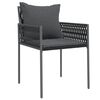 vidaXL Garden Chair Set of 6 Black, Dark Grey