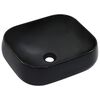 vidaXL Wash Basin 17.5x15.6x5.7" Ceramic Black