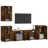 vidaXL TV Cabinet Set Set of 5 Smoked Oak Engineered Wood TV Cabinet Set