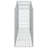 vidaXL Gabion Basket Set of 9 Silver Galvanized iron Large Durable
