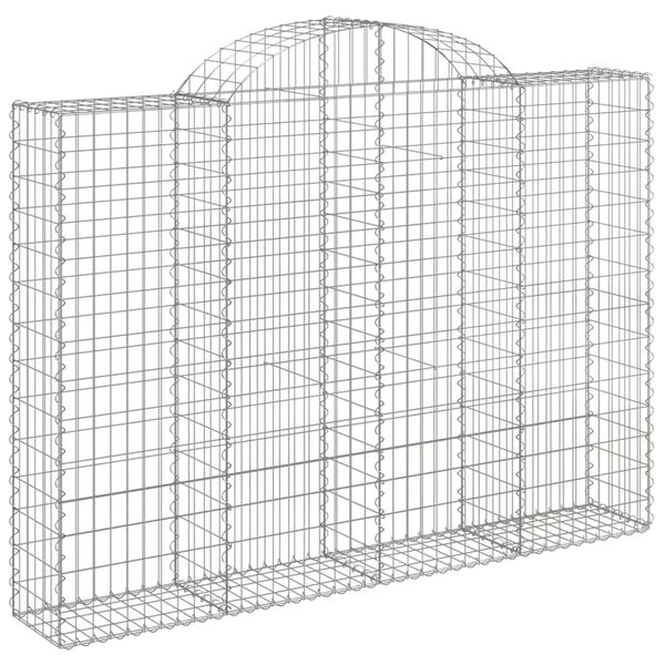 vidaXL Gabion Basket Set of 9 Silver Galvanized iron Extra Large