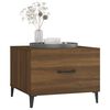 vidaXL Coffee Table Set of 2 Brown Oak Engineered wood, Metal Medium