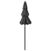 vidaXL Parasol Anthracite Polyester 6.6 ft diameter Collapsible