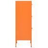 vidaXL Storage Cabinet Orange Steel Medium Levelers Storage Cabinet