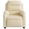 vidaXL Electric Massage Recliner Chair Cream Polyester, Foam, Metal, Plywood