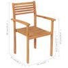 vidaXL Garden Dining Set Warm brown Solid Teak Wood Large Stackable