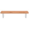 vidaXL Basin Shelf Beech Wood with White Bracket Solid beech wood, Steel