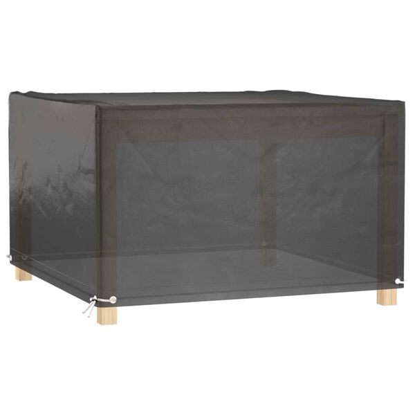 vidaXL Garden Furniture Cover Black Polyethylene 49.2 x 49.2 x 29.5 in