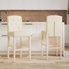 vidaXL Bar Chair Cream Solid rubber wood Standard Footrest Bar Chair