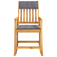 vidaXL Rocking Chair with Cushions Solid Wood Acacia