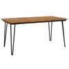 vidaXL Garden Table Brown, Black Solid acacia wood, powder-coated metal