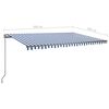 vidaXL Retractable Awning Blue and White