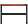 vidaXL Metal Frame Black and Red Metal with powder coating