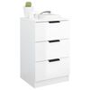 vidaXL Bedside Cabinet Set of 2 High gloss white Engineered wood Medium