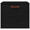 vidaXL Wall Cabinet Black Solid pine wood, engineered wood Compact