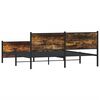 vidaXL Bed Frame Smoked oak Steel Super King Bed Frame Rectangular