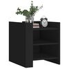 vidaXL Bedside Cabinet Black Engineered wood Standard Bedside Cabinet