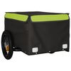 vidaXL Bike Trailer Black and Green 66.1 lb Iron