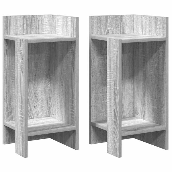 vidaXL Side Table Set of 2 Grey sonoma Engineered wood Small