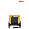 vidaXL Pet Bike Trailer Yellow and Black Oxford Fabric, Iron, PVC Small