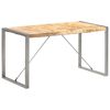 vidaXL Dining Table Brown Solid Rough Mango Wood Heavy Weight Endurance