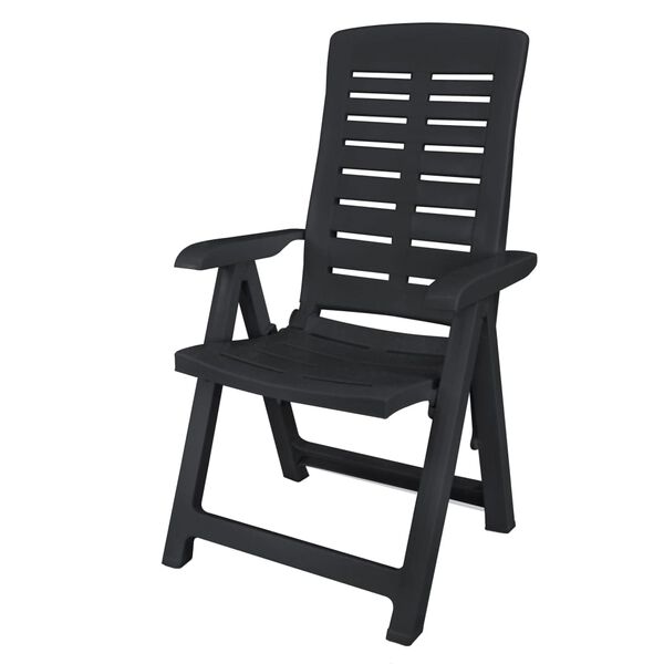 vidaXL Outdoor Dining Set Anthracite Plastic Foldable Outdoor Dining Set