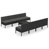 vidaXL Garden Lounge Set Black
