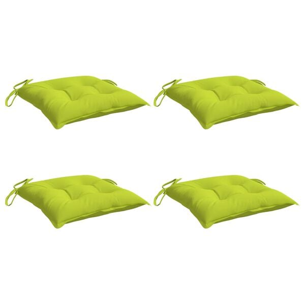 vidaXL Chair Cushion Set of 4 Bright Green Oxford fabric (100% polyester)