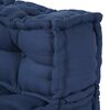 vidaXL Modular Sofa Indigo 27.56 x 27.56 x 22.05 in Fabric