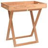 vidaXL Folding Tray Table 20.5"x14.2"x22.2" Solid Wood Walnut