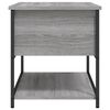 vidaXL Storage Bench Gray Sonoma Engineered Wood, Metal Compact