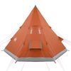 vidaXL Camping Tent Tipi 4-Person Orange Waterproof