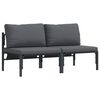 vidaXL Outdoor Furniture 2 pcs Anthracite 31.50 x 31.50 x 27.95 in