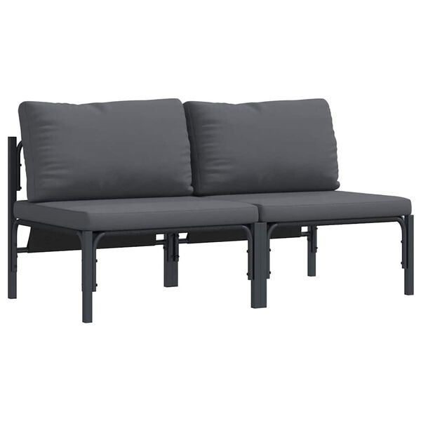 vidaXL Outdoor Furniture 2 pcs Anthracite 31.50 x 31.50 x 27.95 in