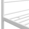 vidaXL Bed Frame White Powder-coated metal 47.2x78.7 in Bed Frame