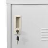 vidaXL Locker Cabinet Set of 5 Light Grey Steel Medium Locker Cabinet
