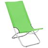 vidaXL Beach Chair Set of 2 Green Oxford fabric with PE coating, steel